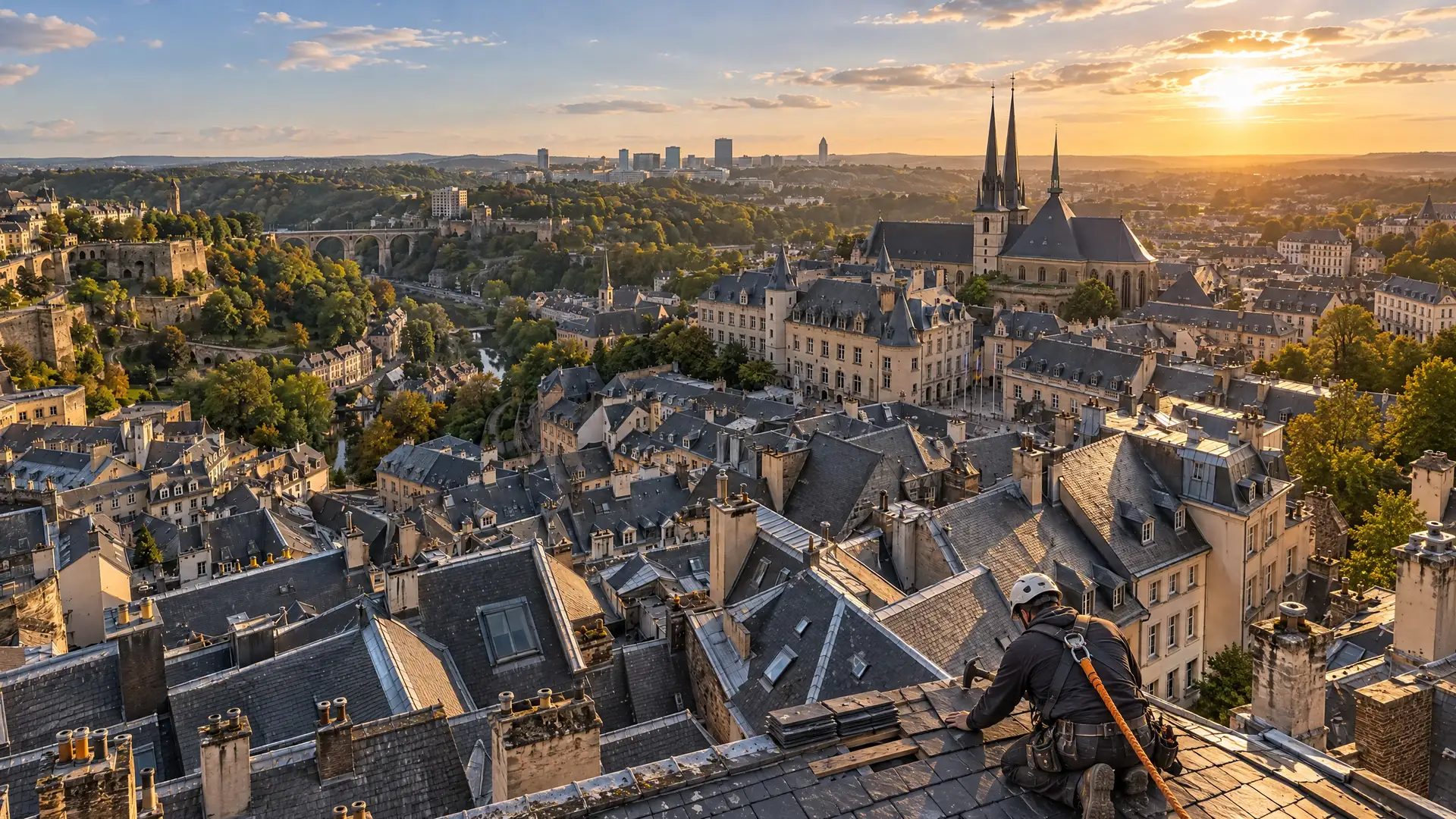 Vue sur les toits de Luxembourg-Ville